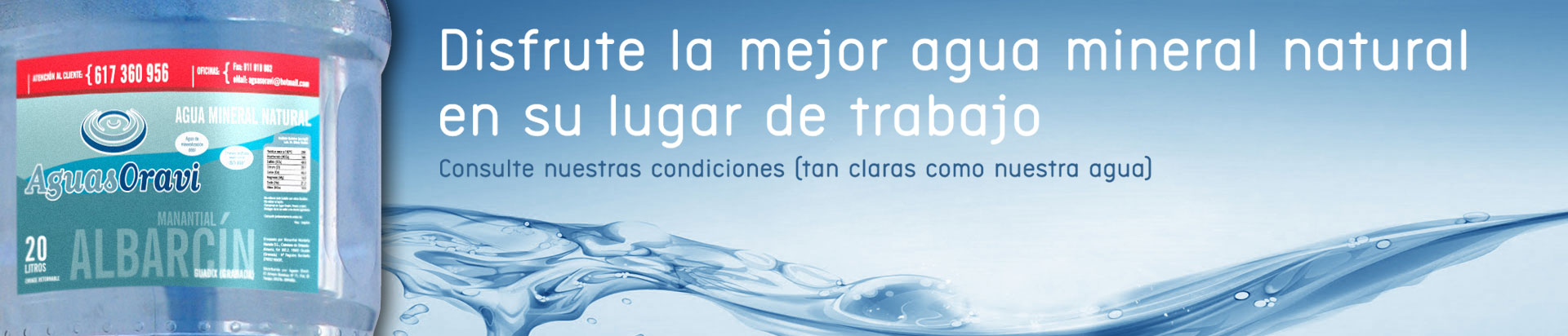 Aguas Oravi - Agua de manantial para oficina